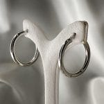 گوشواره حلقه‌ای سفید زنانه