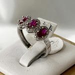 انگشتر 3 نگین بنفش