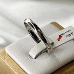 انگشتر ساده سفید(رینگ)