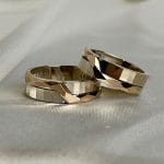 انگشترحلقه ست 2رنگ رزگلد