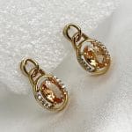 گوشواره چسبی سنگ رنگی