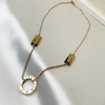 گردنبند طلا زنانه طرح تیفانی با وزن 6.88 گرم