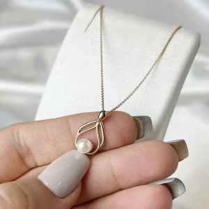 گردنبند طلا مرواریدی مجتبی وزن 1.82 گرم