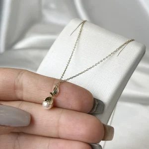 گردنبند طلا مرواریدی مجتبی کیم وزن 1.670 گرم