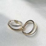 گوشواره طلا زنانه حلقه‌ای مدل لیونا وزن 2.39 گرم