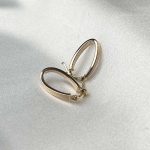 گوشواره طلا زنانه حلقه‌ای مدل لیونا طرح بیضی وزن 1.52 گرم