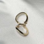 گوشواره طلا زنانه حلقه‌ای مدل لیونا سوپر وزن 2.03 گرم