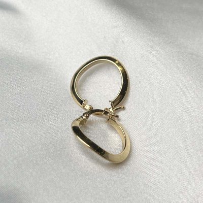 گوشواره طلا زنانه حلقهای مدل لیونا سوپر وزن 2.03 گرم