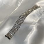 دستبند سفید ریخته طلای ۱۸ عیار بدون اجرت وزن ۲۰.۹۵۰ گرم