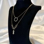 گردنبند طلا دو طبقه ۳.۱۷ گرم بدون اجرت گالری زمرد