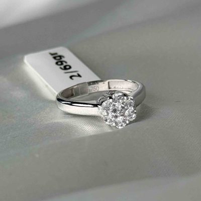 انگشتر سولیتر اتمی طلا ۱۸ عیار زنانه وزن ۲.۶۹ گرم – گالری طلا زمرد