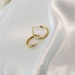 گوشواره حلقه‌ای طلا ۱۸ عیار وزن 1/200 گرم از گالری طلا زمرد