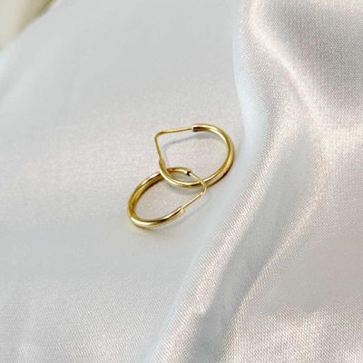 گوشواره حلقه‌ای طلا ۱۸ عیار وزن 1/200 گرم از گالری طلا زمرد