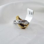 انگشتر دو رنگ طلا ۱۸ عیار وزن 6/35 گرم از گالری طلا زمرد