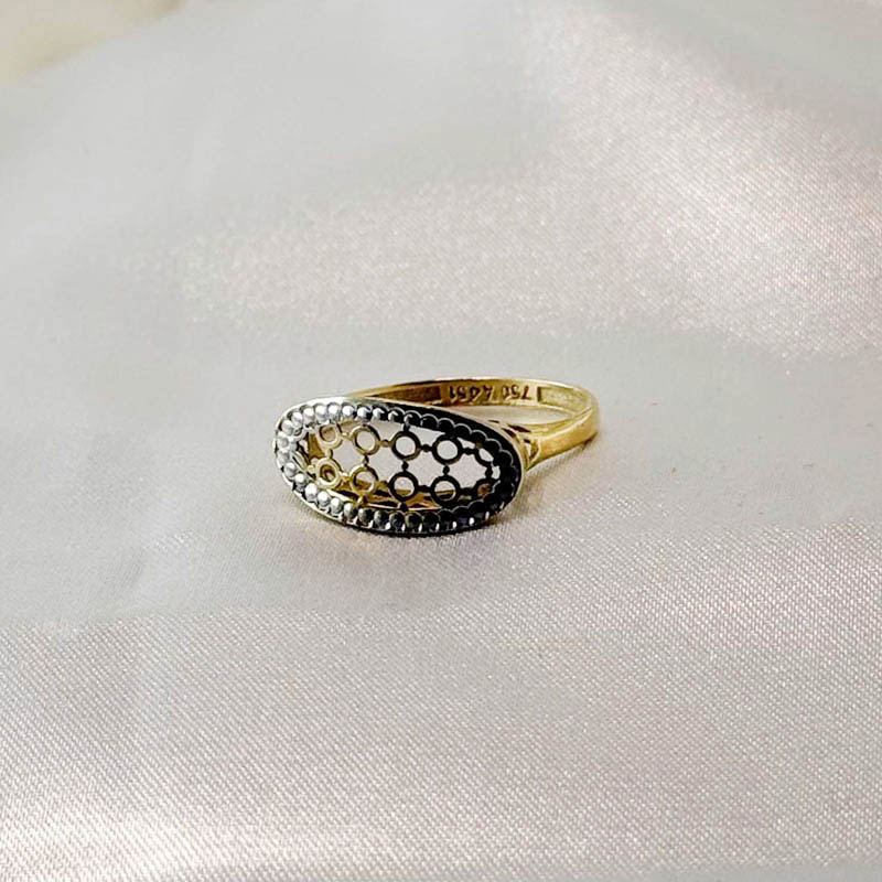 two-tone-gold-ring-1-650 انگشتر ۲ رنگ طلا وزن 1/650 گرم