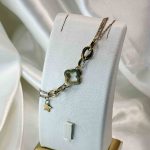 دستبند ترکیبی ونکلیف طلا وزن 3.580 – بدون اجرت – گالری طلا زمرد