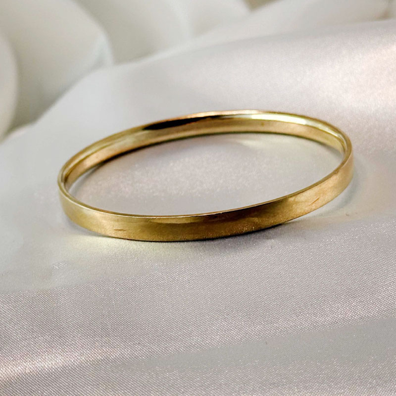 mirror-gold-bangle-size-3-no-wage-5-600 النگو طلا آیینهای سایز 3 بدون اجرت وزن 5/600 گرم