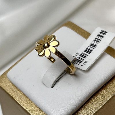 انگشتر گل هندسی طلا وزن 1.76 – گالری طلا زمرد