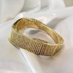 دستبند طلا دفرمه فری‌سایز بدون اجرت وزن 38/480 گرم