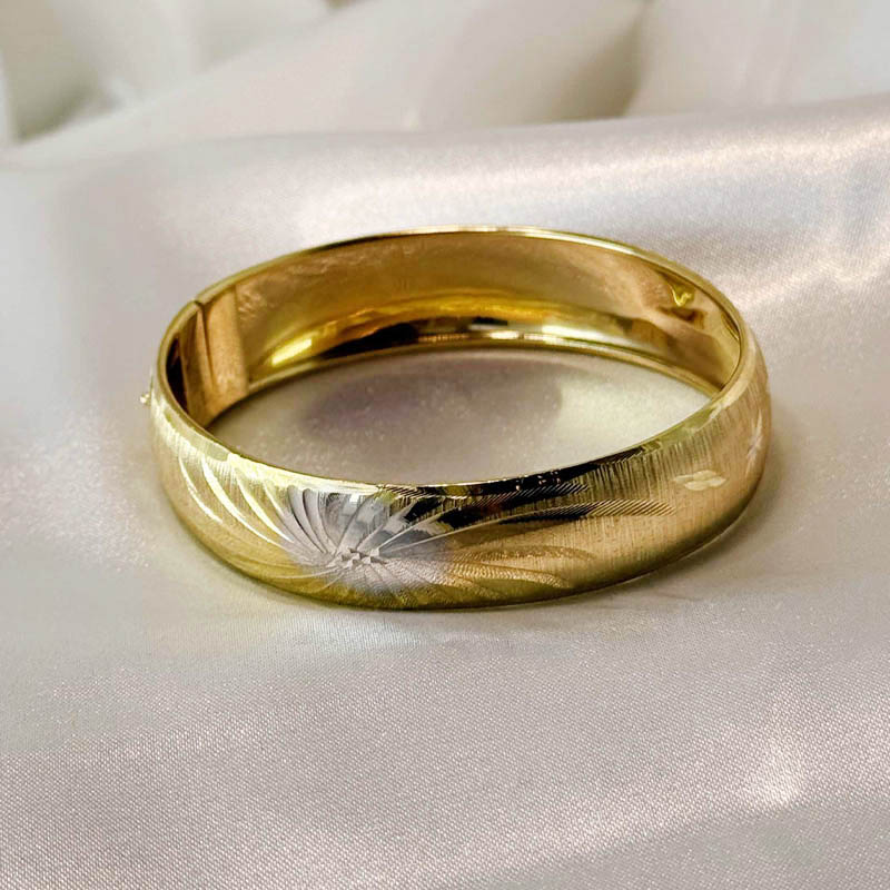 gold-bangle-bracelet-size-1-no-wage-11-710 دستبند النگویی طلا سایز 1 بدون اجرت وزن 11/710 گرم