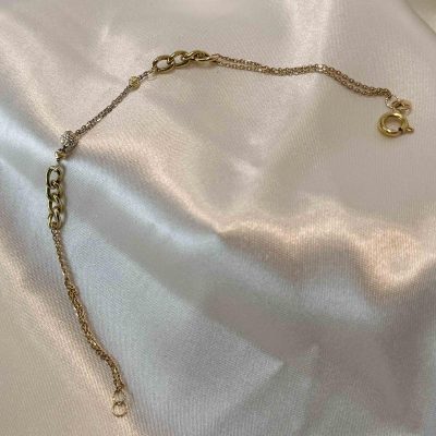 دستبند ترکیبی کارتیر طلا وزن 1.980 – بدون اجرت – گالری طلا زمرد