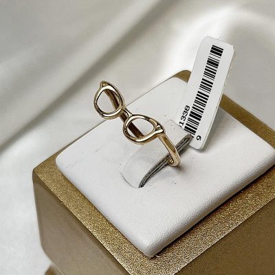 انگشتر طرح عینک مینیمال طلا وزن 1.25 – گالری طلا زمرد