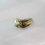 انگشتر هندسی طلا بدون اجرت وزن 1/870 گرم