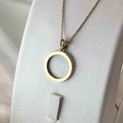 آویز دایره طلا وزن 1.510 گرم – بدون اجرت – گالری طلا زمرد