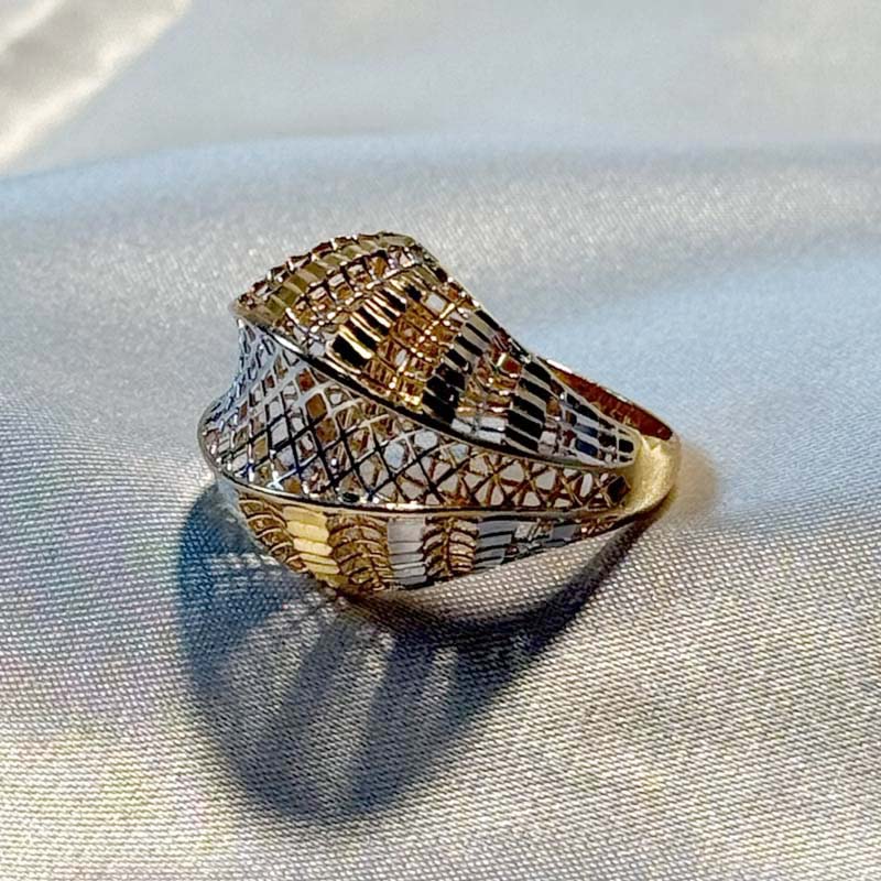 fusion-gold-ring-no-wage-4-980 انگشتر فیوژن طلا بدون اجرت وزن 4/980 گرم