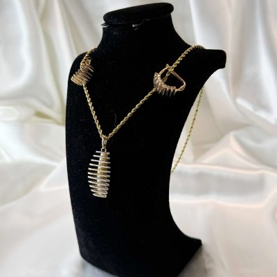 نیم‌ست طلا ۱۸ عیار وزن کل 6/430 گرم بدون اجرت از گالری طلا زمرد