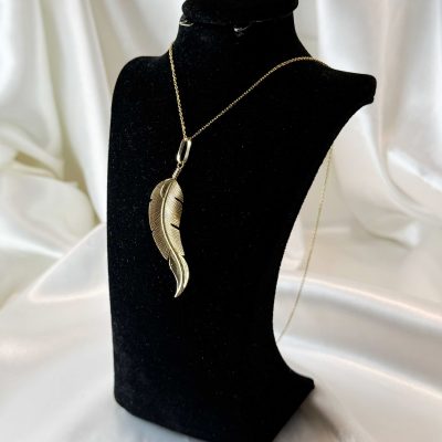 آویز پر طلا بدون اجرت وزن 4/070 گرم