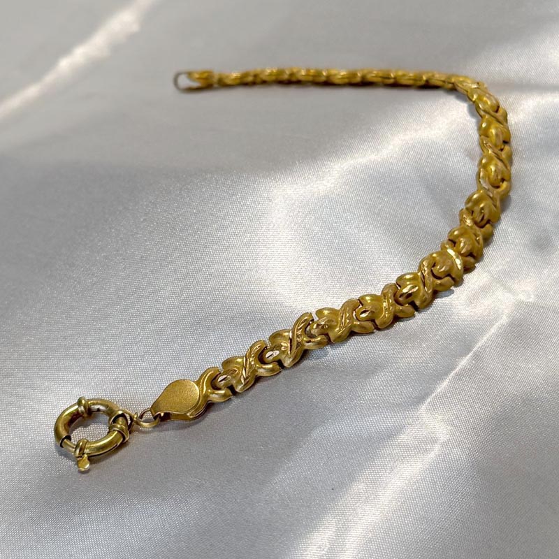 barcelona-gold-bracelet-no-wage-9-200 دستبند بارسلون طلا بدون اجرت وزن 9/200 گرم