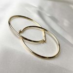 گوشواره حلقه‌ای لیونا طلا وزن 4/89 گرم