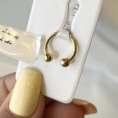 پیرسینگ ناف مدل گوی طلا 18 عیار وزن 1.37 گرم