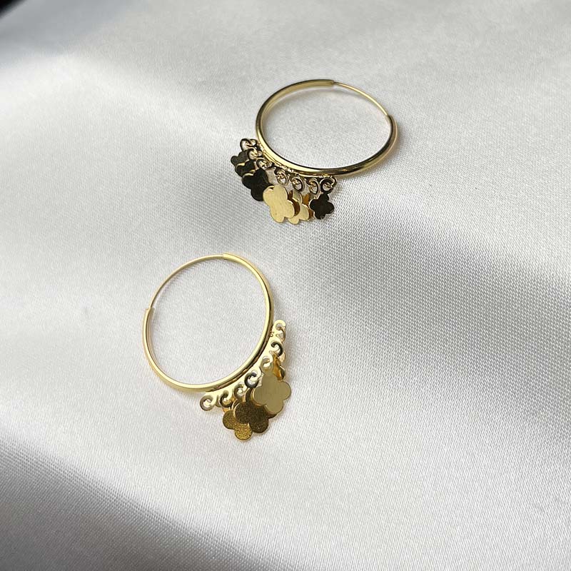 van-cleef-hoop-earrings-1-79 گوشواره حلقهای ونکلیف طلا وزن 1/79 گرم