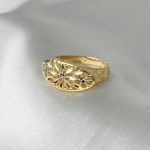 انگشتر طرح آوا کیم طلا وزن 1/750 گرم