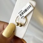 پیرسینگ ناف مدل گوی طلا 18 عیار وزن 1.87 گرم