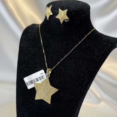 نیم‌ست ستاره شنی طلا وزن 5/51 گرم