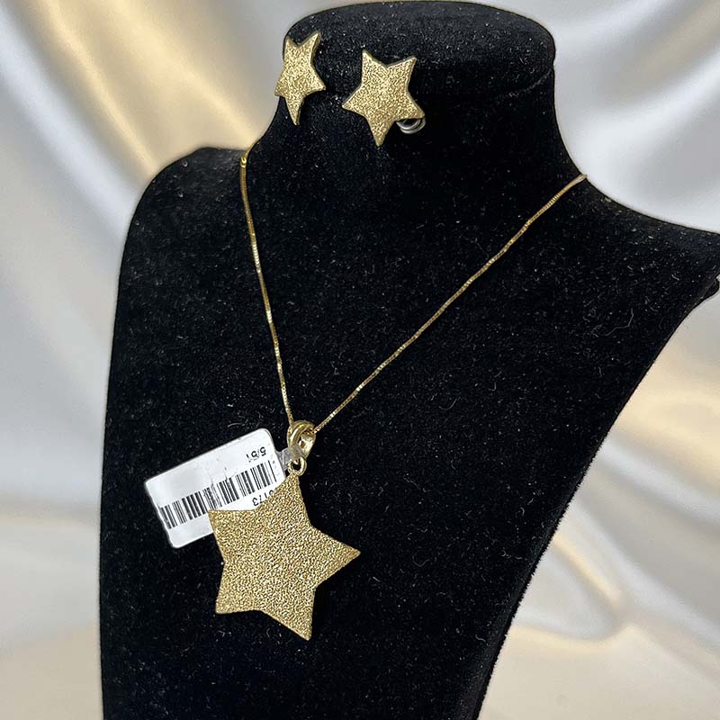 نیم‌ست ستاره شنی طلا وزن 5/51 گرم