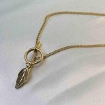 دستبند طلا برگ بدون اجرت 2.850 گرم