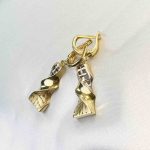 گوشواره طلا آویزی بدون اجرت وزن 4/340 گرم از گالری طلا زمرد