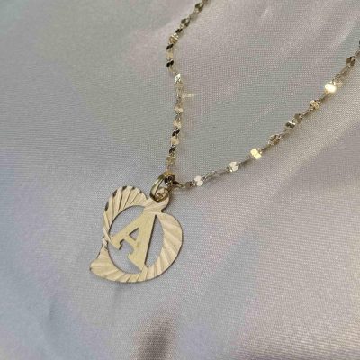 آویز طلا A لاتین بدون اجرت 0.650 سوت | طلای سبک و اقتصادی