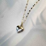 آویز طلا قلب توپر بدون اجرت 1.070 گرم | طلای سبک و اقتصادی