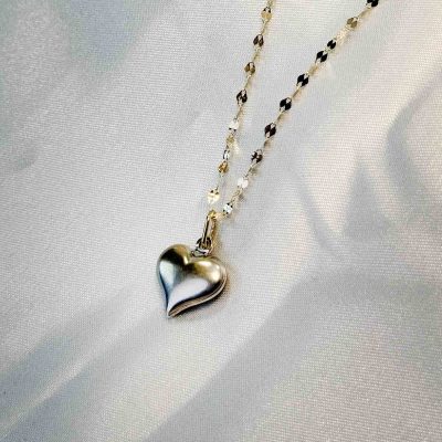 آویز طلا قلب توپر بدون اجرت 1.070 گرم | طلای سبک و اقتصادی