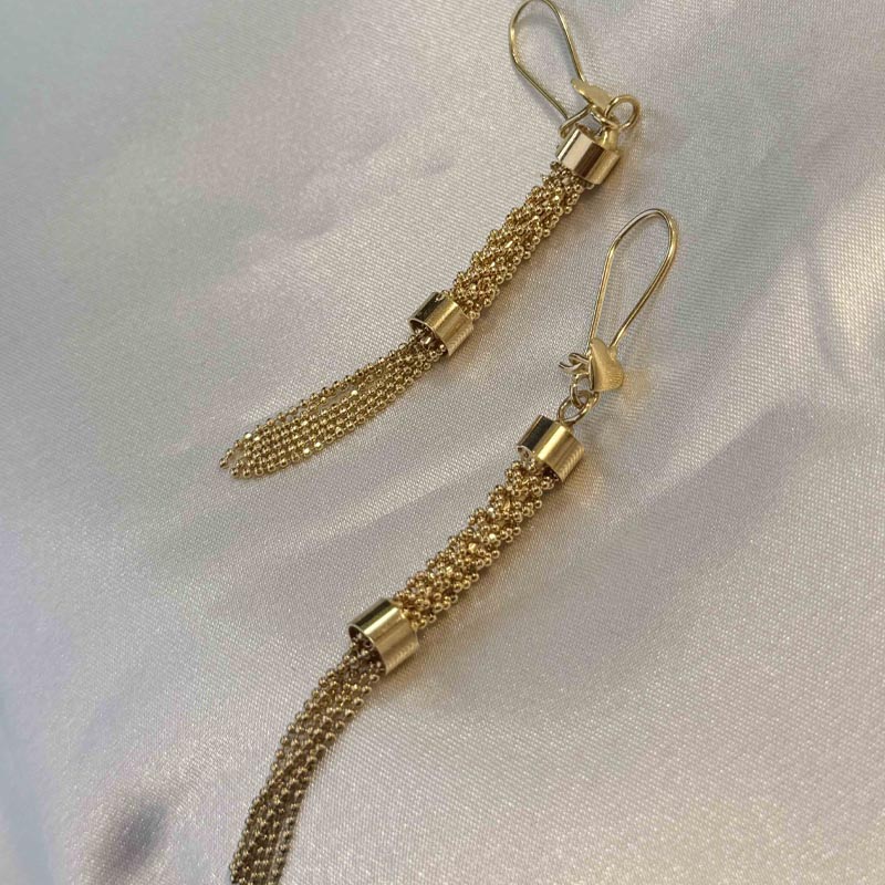 گوشواره طلا آویزی بدون اجرت 7.750 گرم