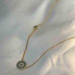 گردنبند طلا چشم نظر بدون اجرت 4.470 گرم