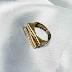 انگشتر طلا دفرمه بدون اجرت 7.390 گرم