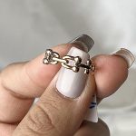 انگشتر طلا تیفانی رزگلد مینیمال وزن 1/39 گرم از گالری طلا زمرد