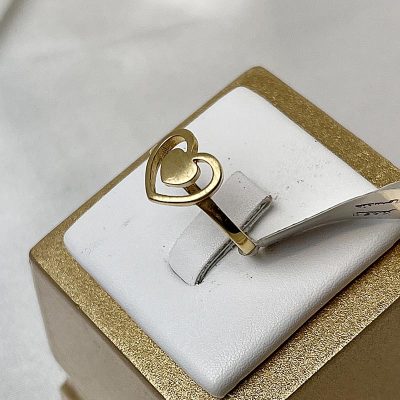 انگشتر طلا مینیمال قلبی هندسی وزن 1/85 گرم از گالری طلا زمرد