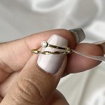 انگشتر طلا مینیمال طرح اتمی وزن 1/42 گرم - Image 2